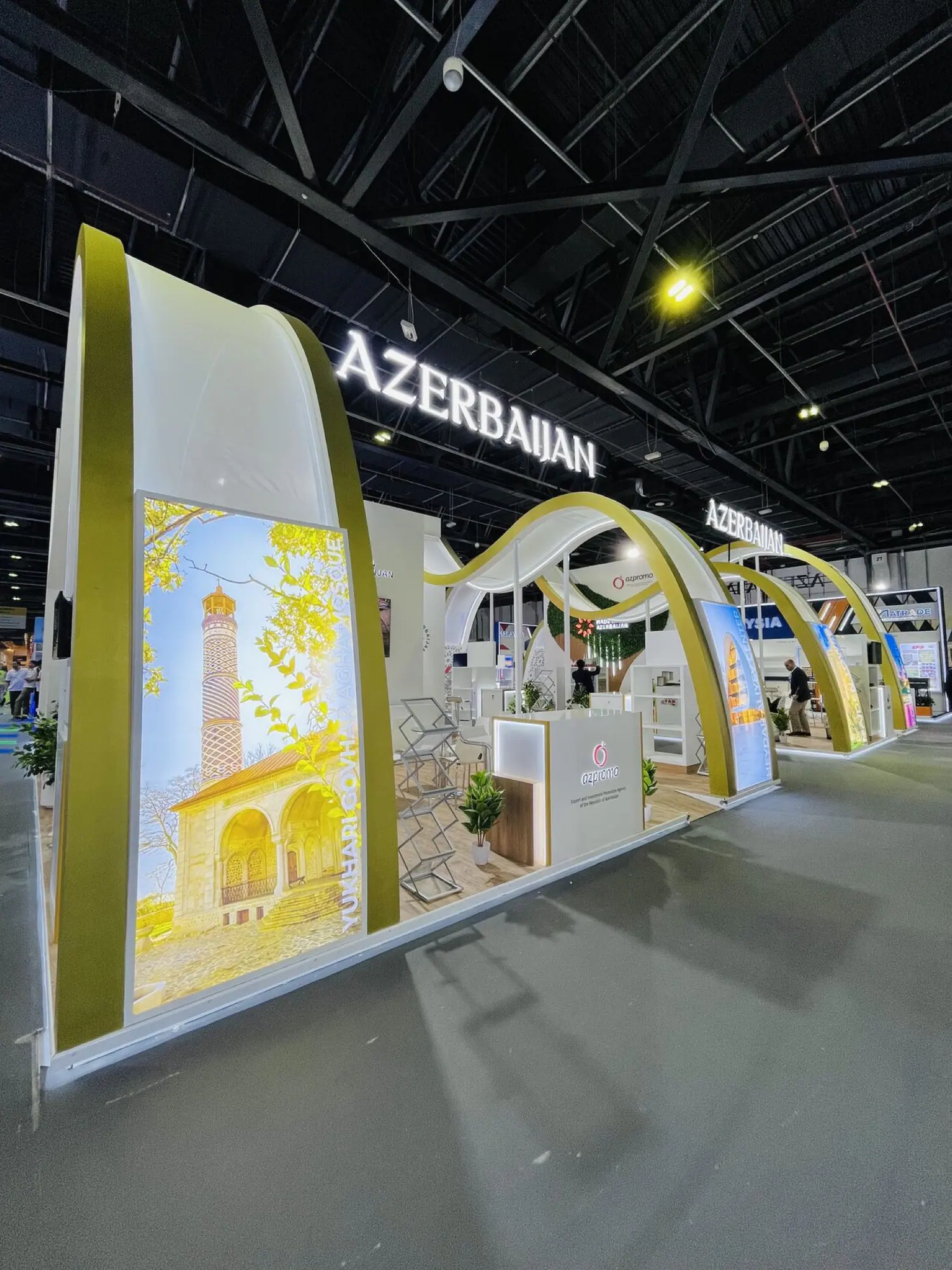 Azerbaijan Pavilion branded product display