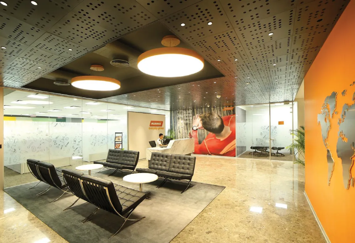 Dubai Media City renovated office reception