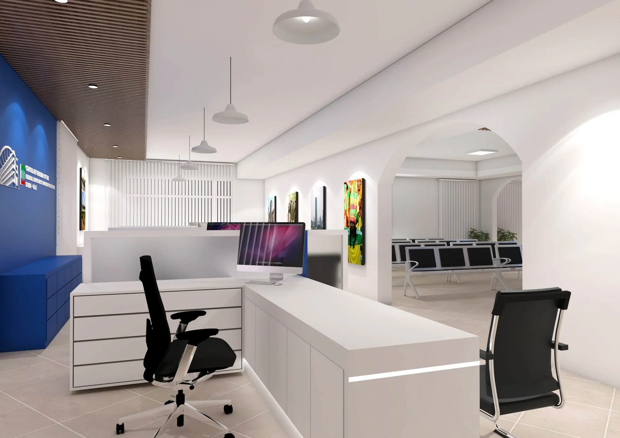 Renovated consulate meeting space