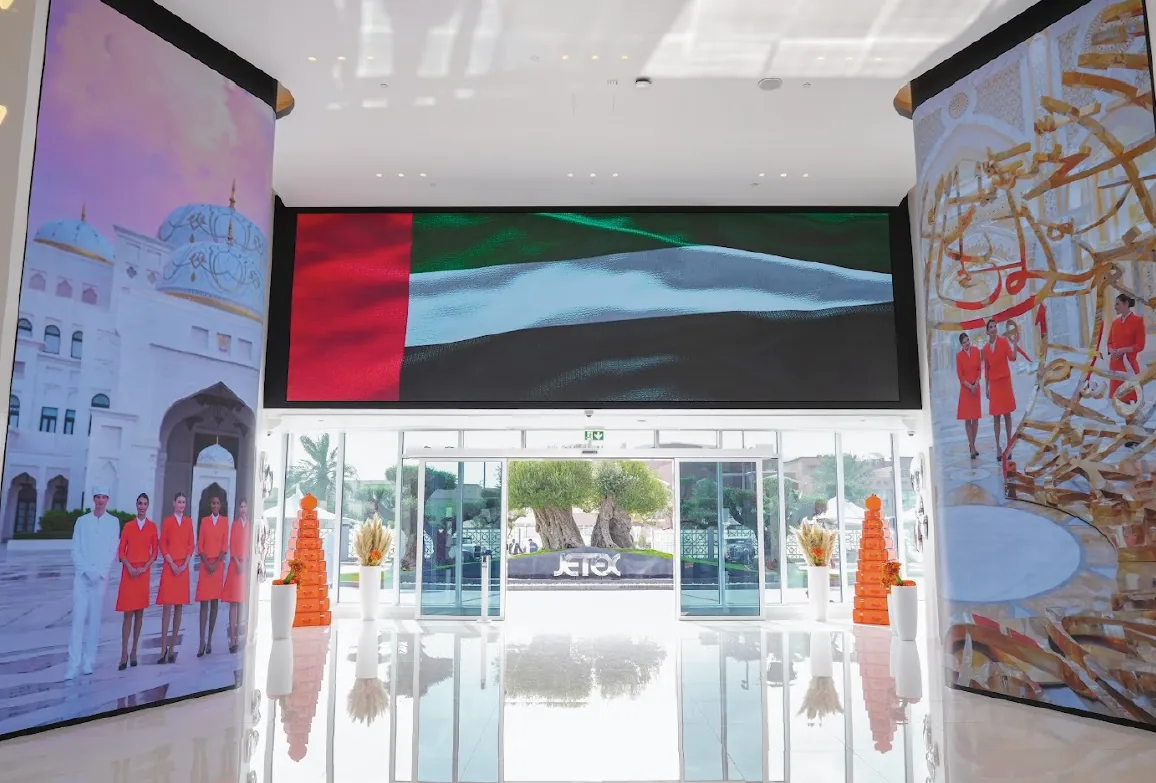 Jetex VIP Terminal interior screen and surrounding finishes