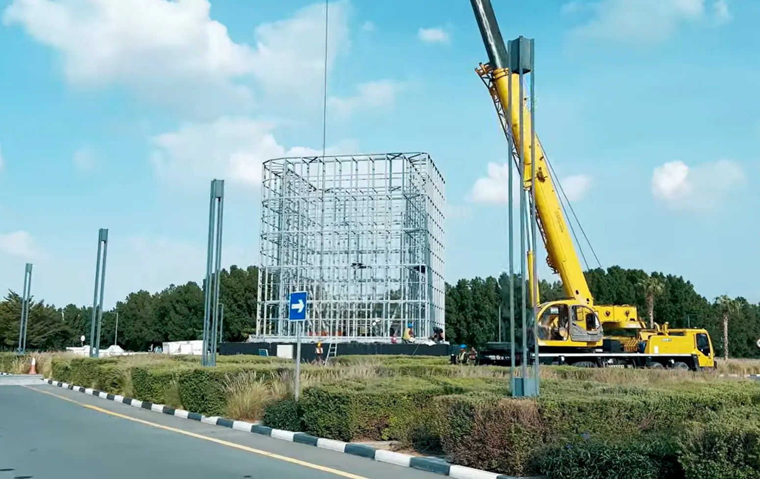 Jetex VIP Terminal outdoor LED cube structure