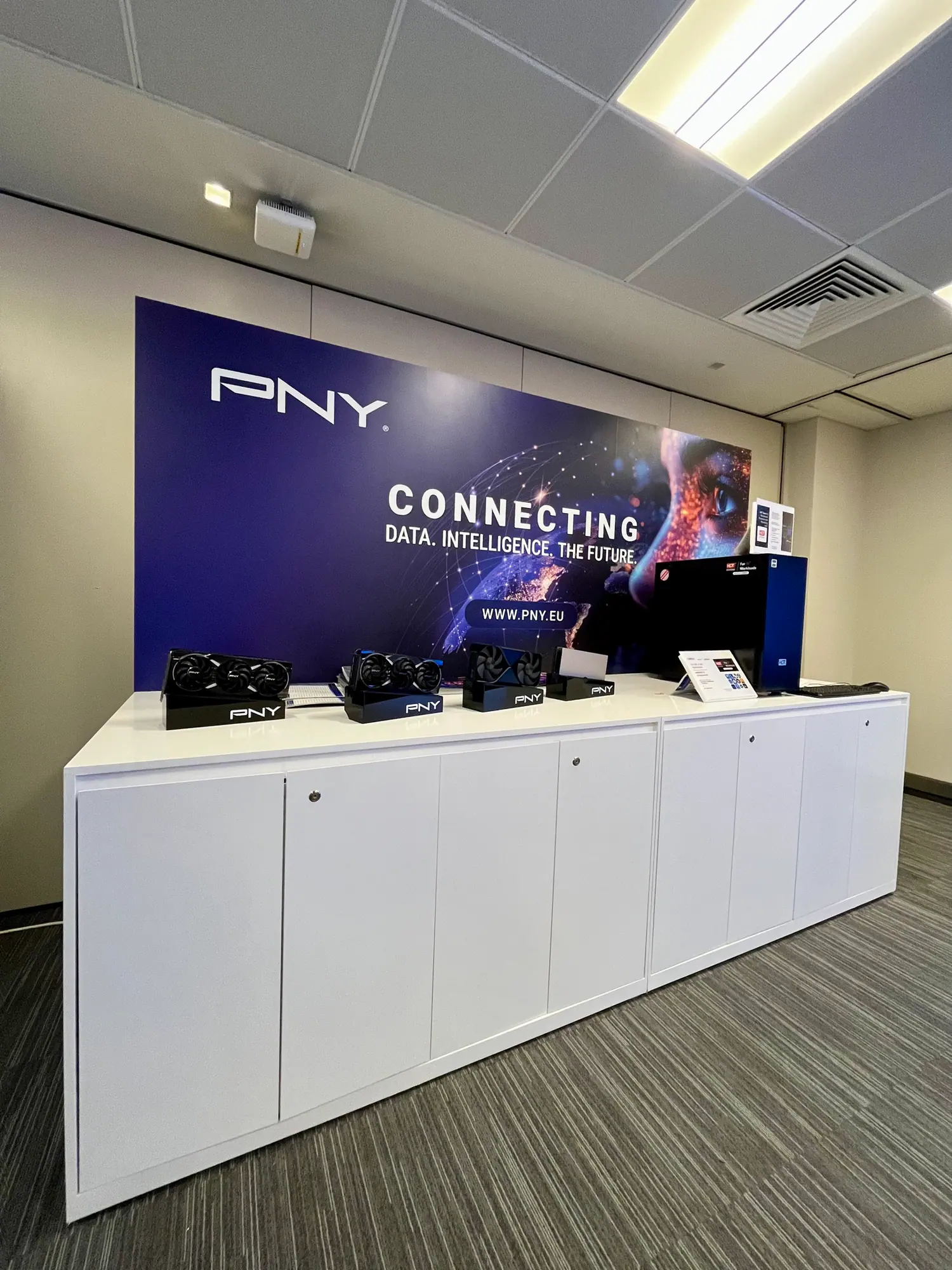 PNY branded product display
