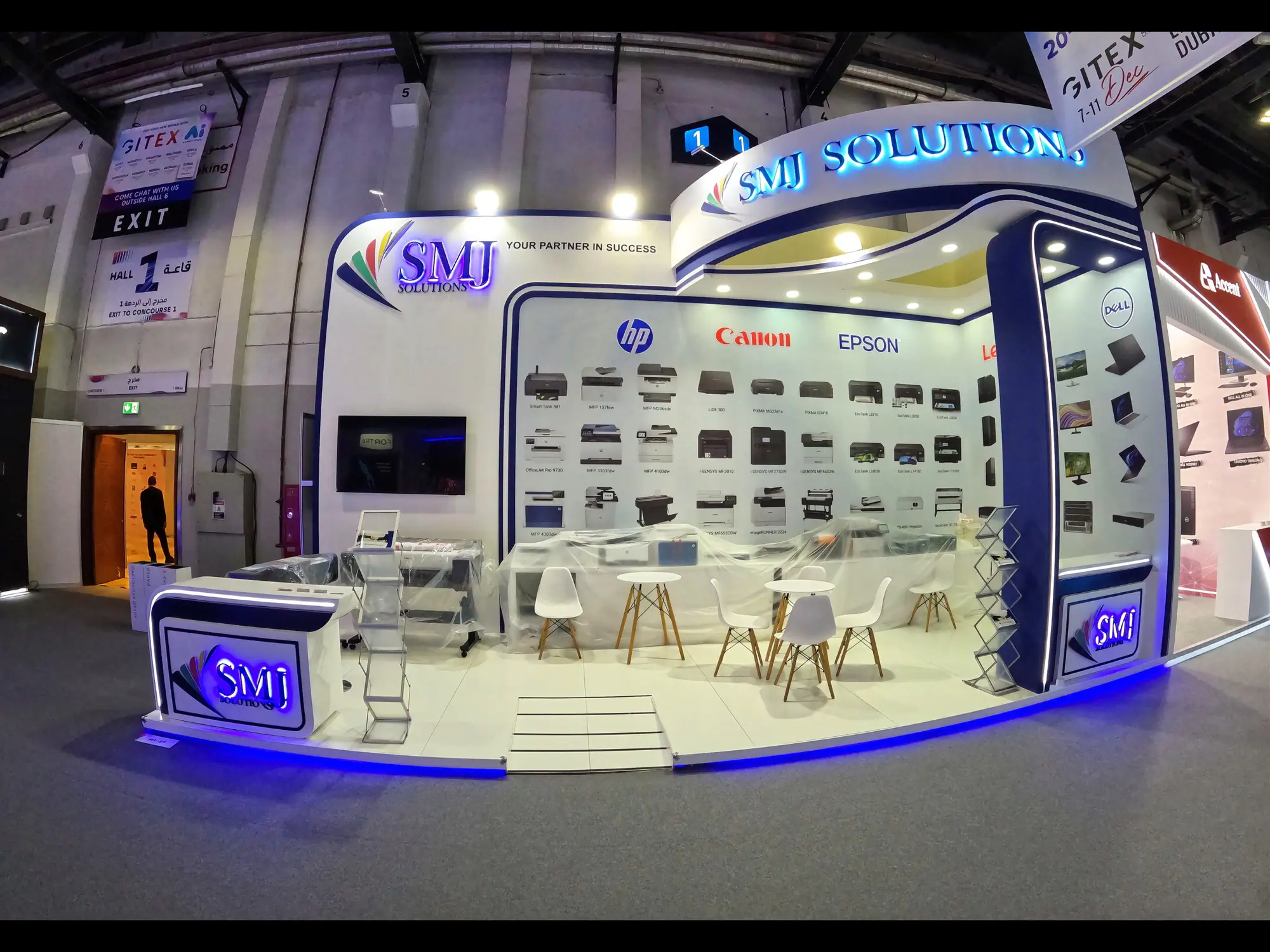 SMJ Solutions exhibition stand at GITEX Global Dubai