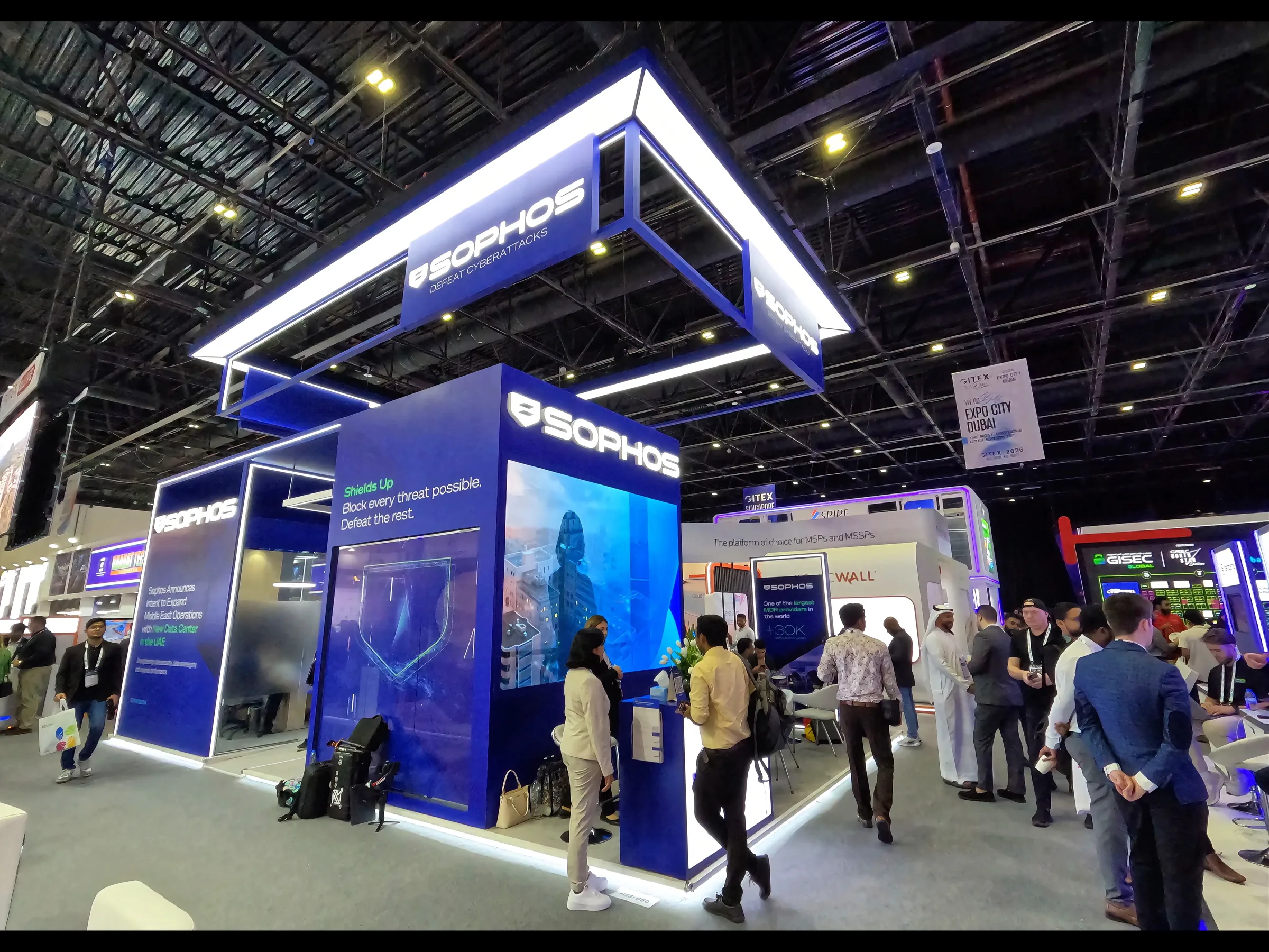 Sophos branded exhibition environment