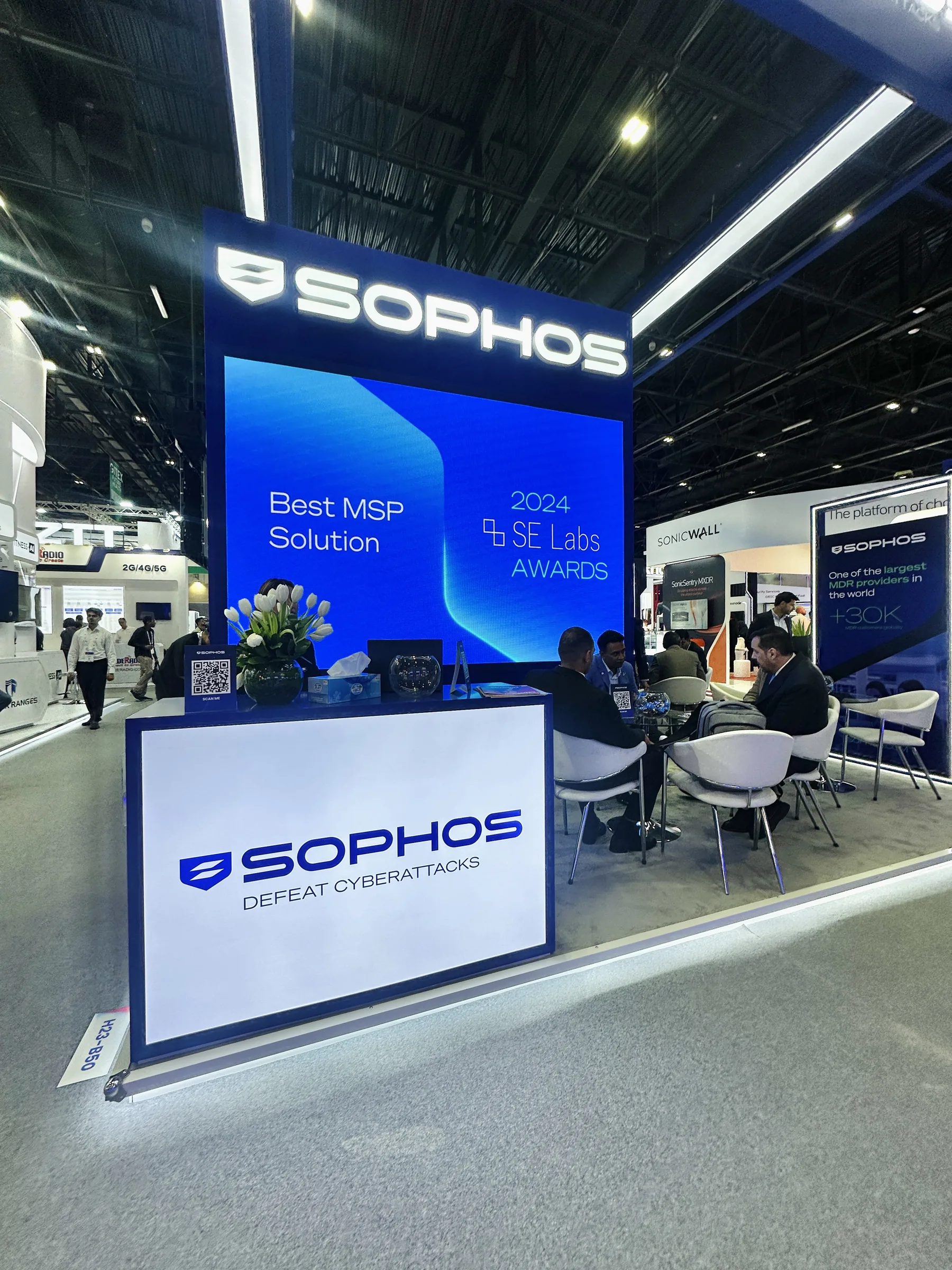 Completed Sophos exhibition stand
