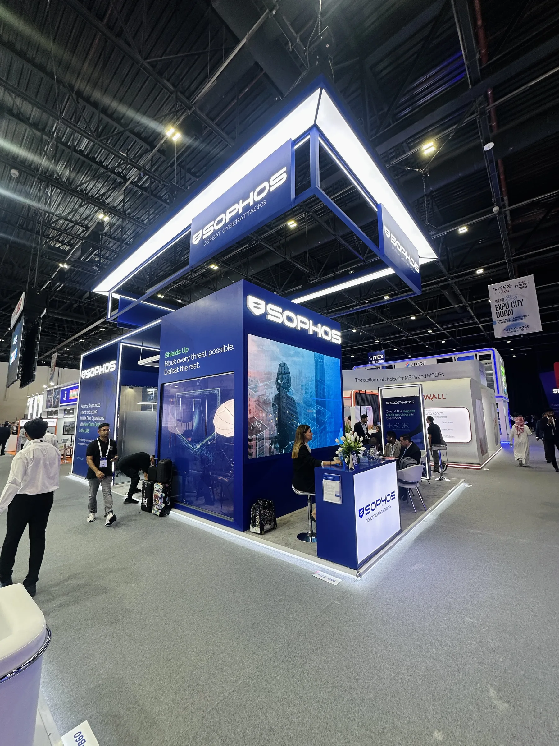 Sophos exhibition display and branding