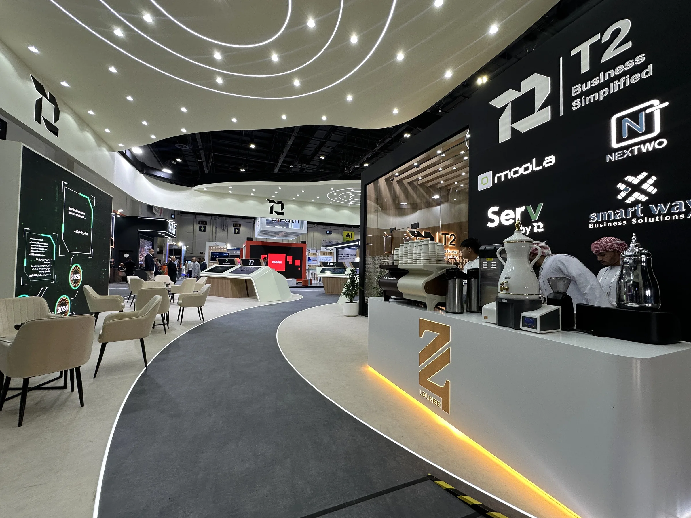 T2 Post branded exhibition environment