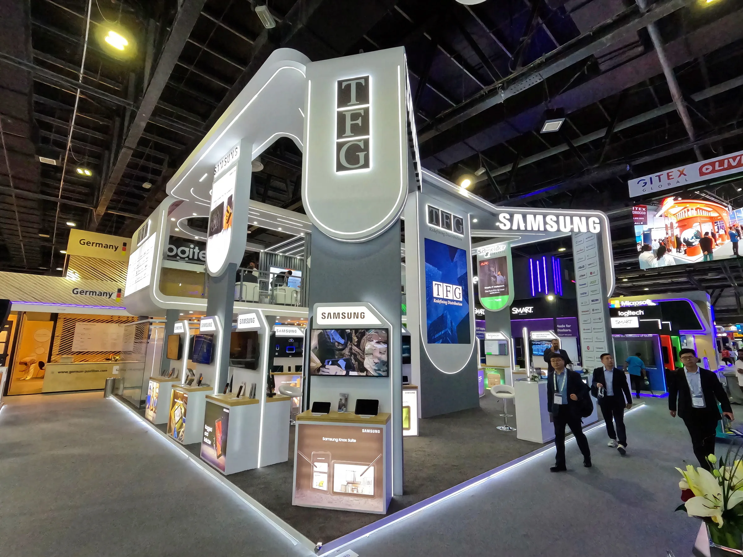 Visitors exploring the TFG exhibition stand