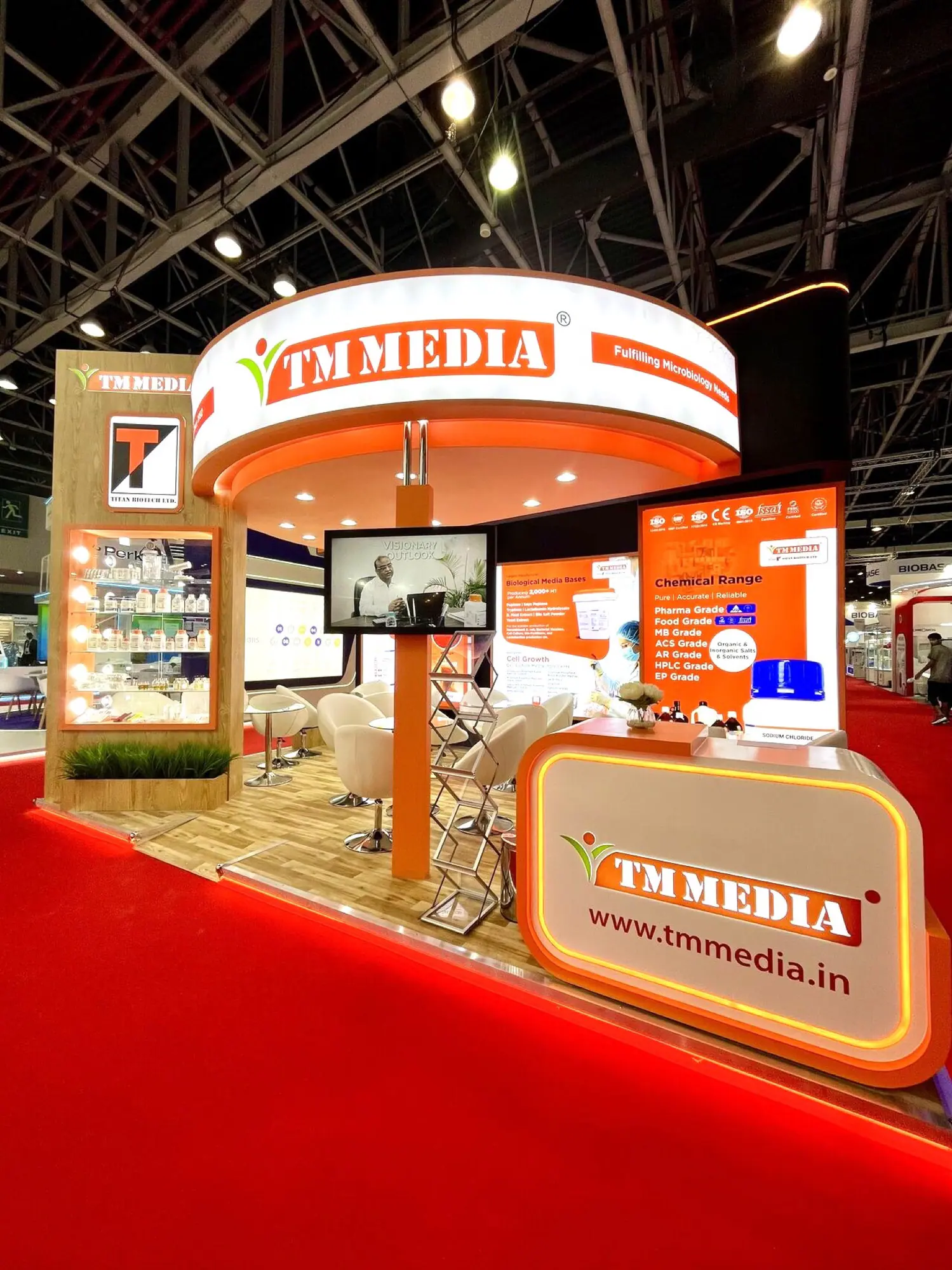 Titan Biotech exhibition stand at ArabLab Dubai