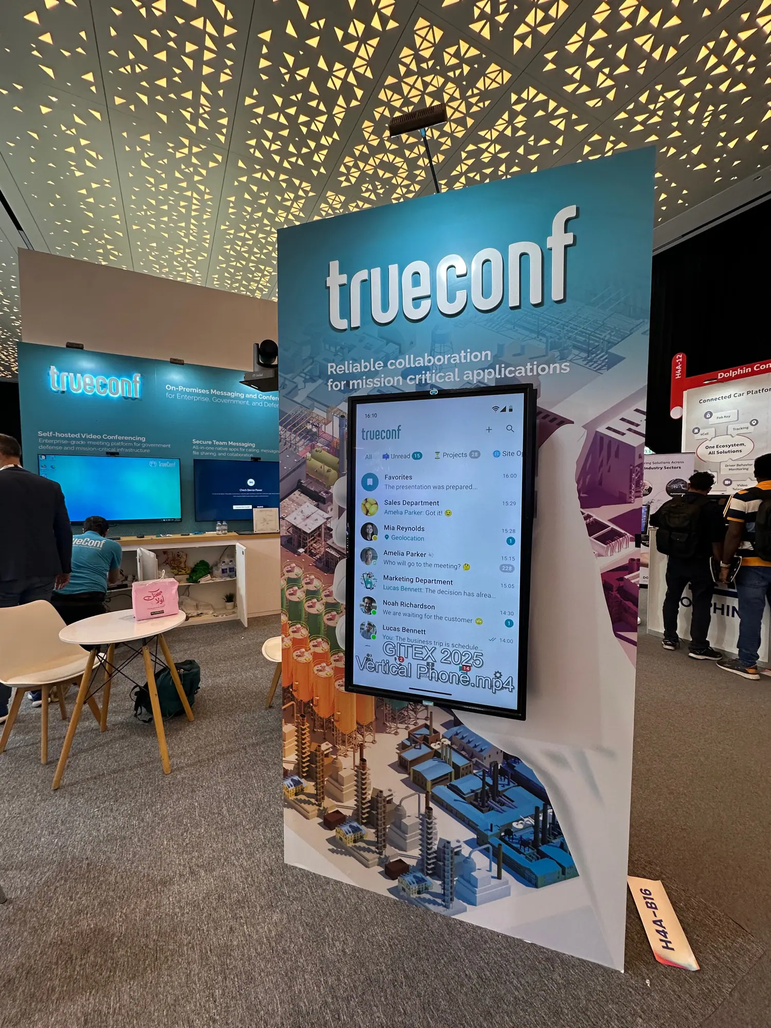 TrueConf branded exhibition environment