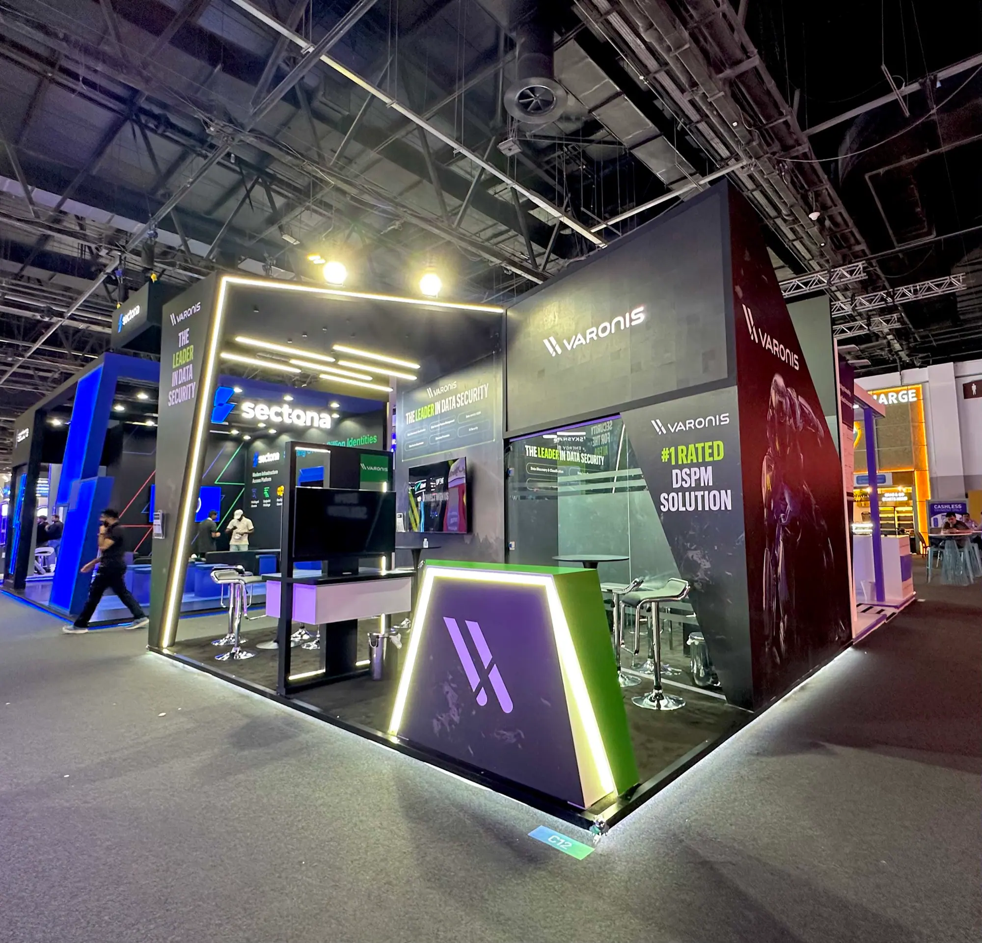 Varonis digital brand display at GISEC Global