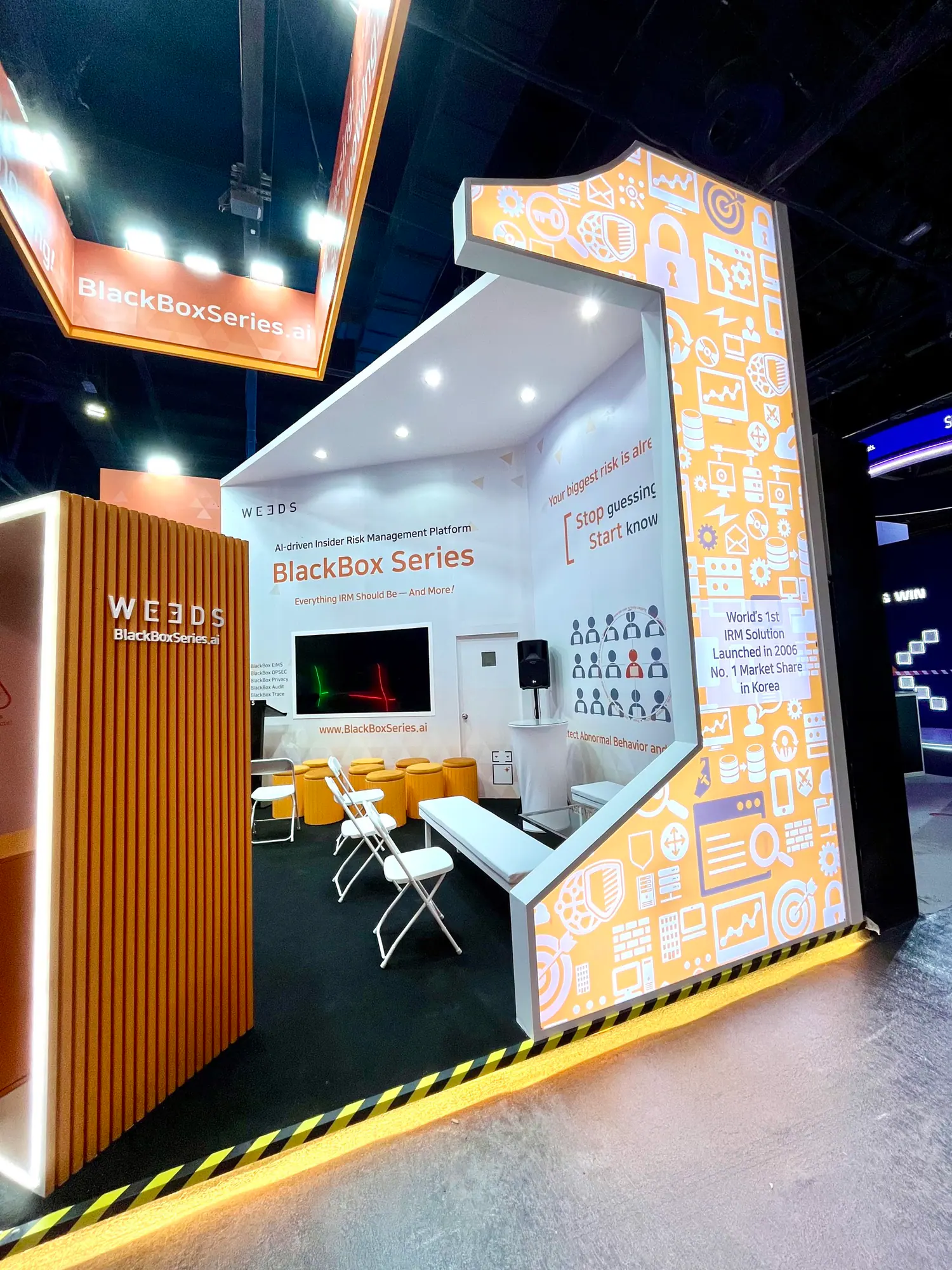 Weeds Korea branded product display