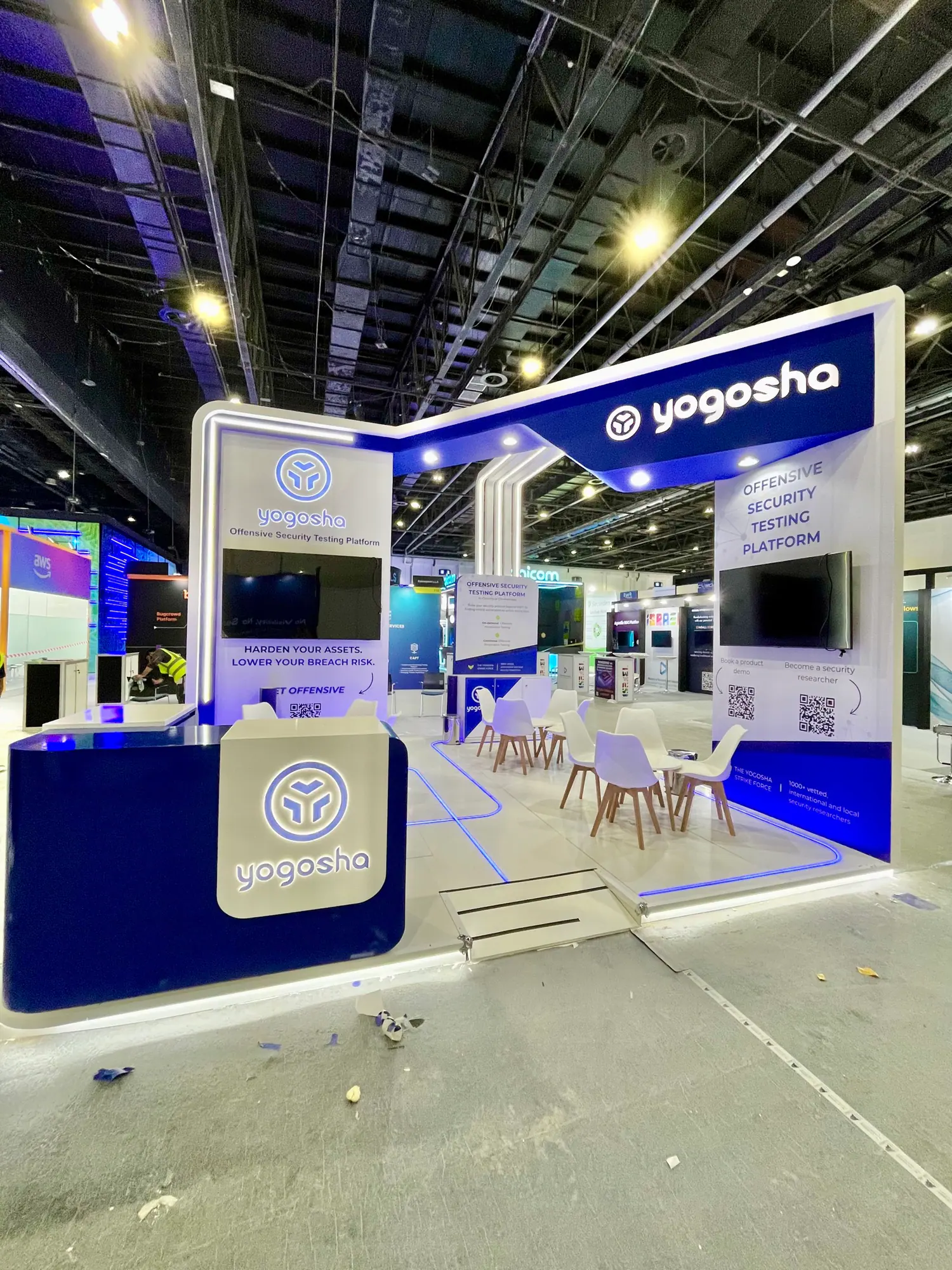Yogosha presentation and meeting area