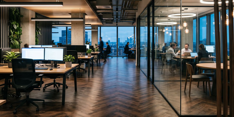 Modern office interior design UAE with contemporary workspace